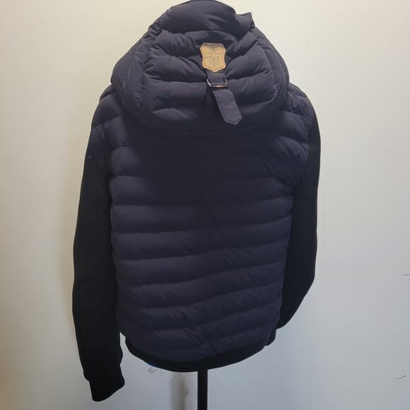 Mackage Down Puffer Jacket Mens 38 Medium Leather Trim Coat - Picture 4 of 11